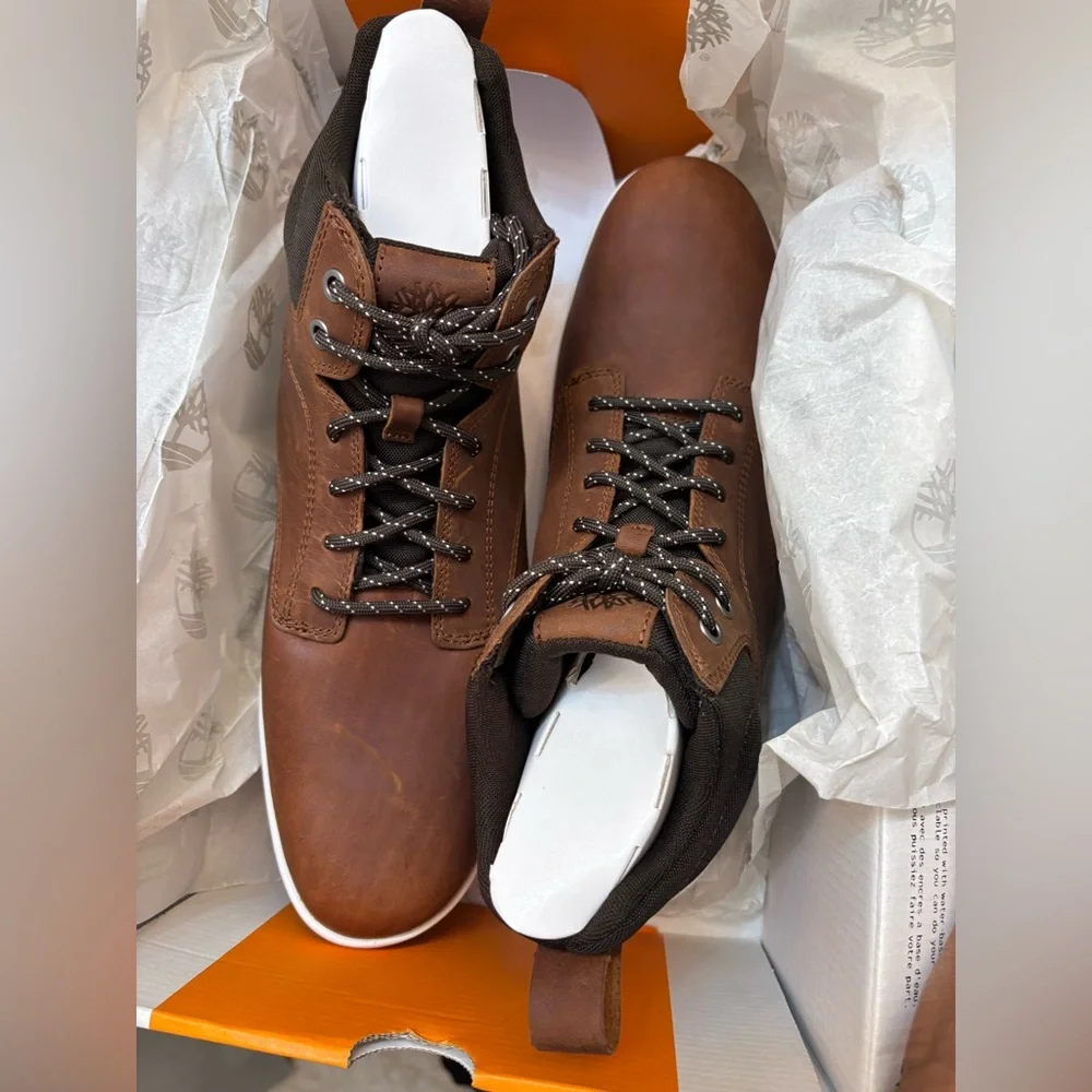 Timberland Men's Premium Leather Tan Boots - Picture 10 of 12